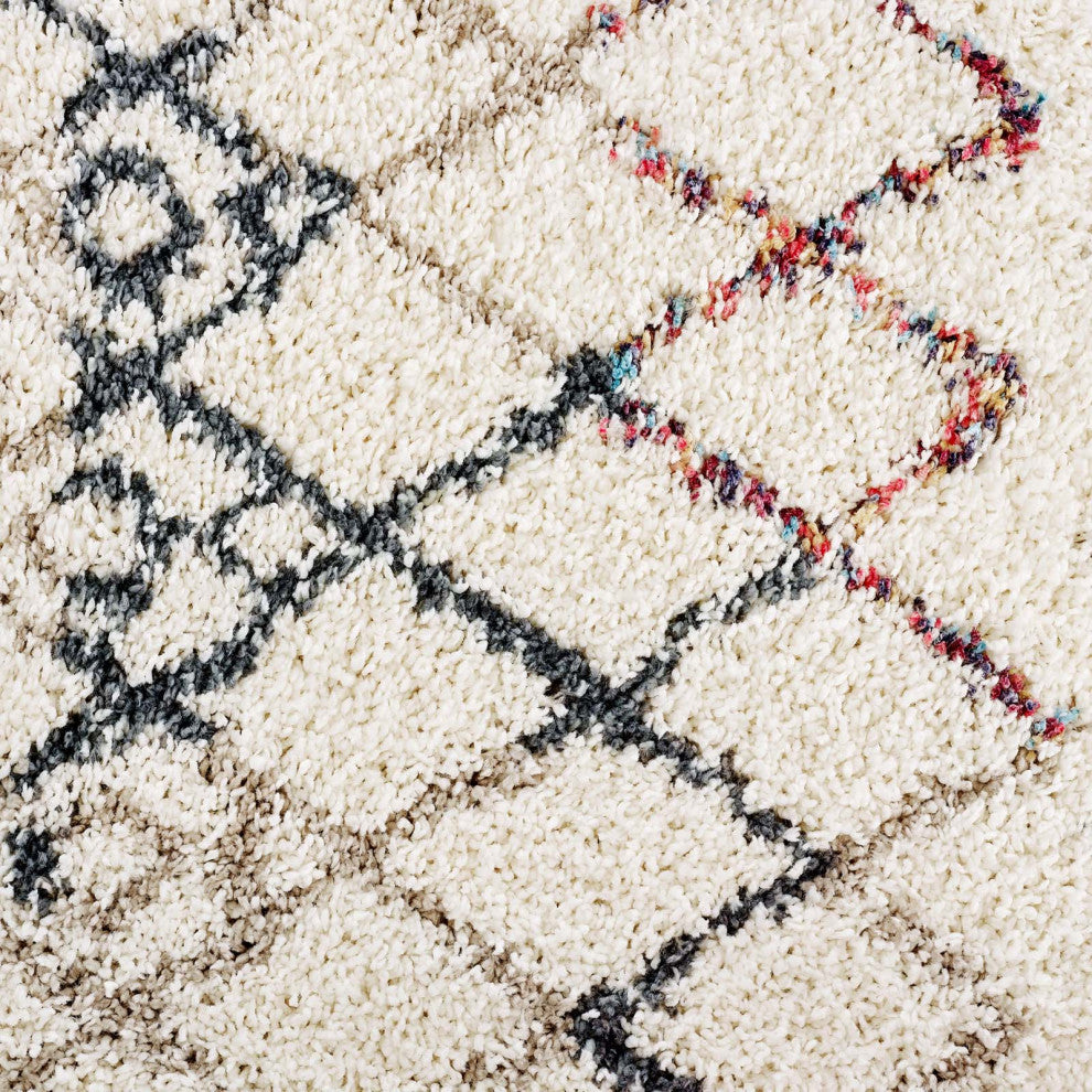 Area Rug Runner Floor Carpet, Rectangular, 5x8, Multi Colorful, Modern, Lounge