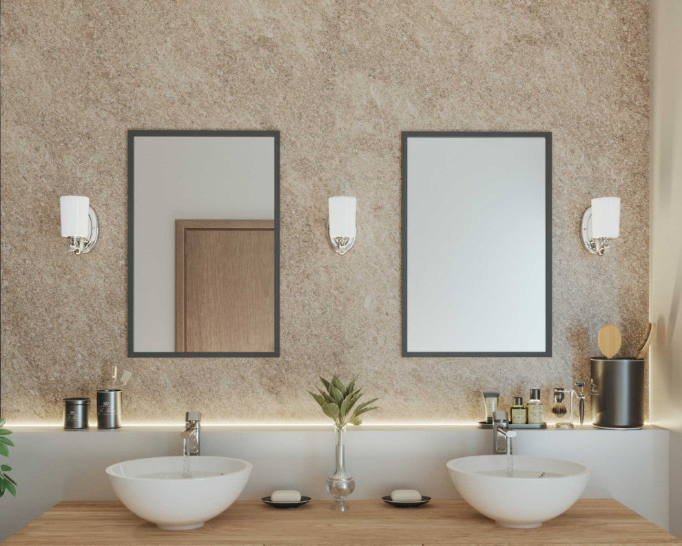 Progress Lighting Inspire 1-Light Bath Light With Etched Glass, Chrome