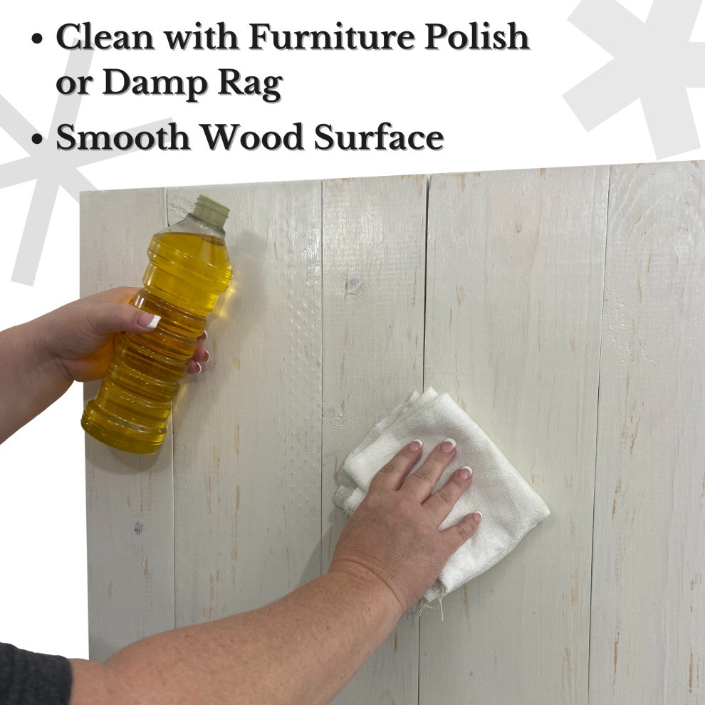 Handcrafted Headboard, Hanger Style, Whitewash, Full