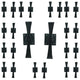 Pair Shutter Dog Black Wrought Iron Propelier Wood |