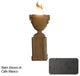American Fyre Piage Fire Urn & Pedestal Natural Gas, Black Lava