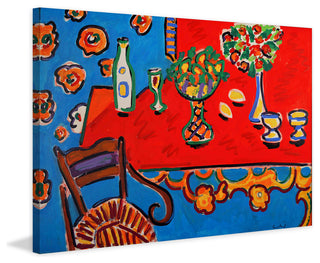 "Red Table" Print on Canvas by Wayne Ensrud