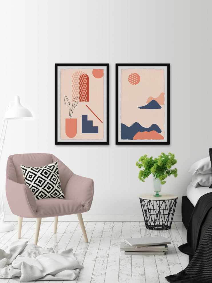 Journey to the Blue Mountains Diptych, 2-Piece Set, 8x12 Panels