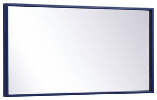 Home Living Metal Frame Rectangle Mirror 14"x28", Blue