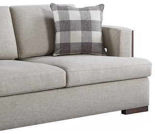 Acme Niamey Loveseat, With 2-Pillows, Fabric/Walnut