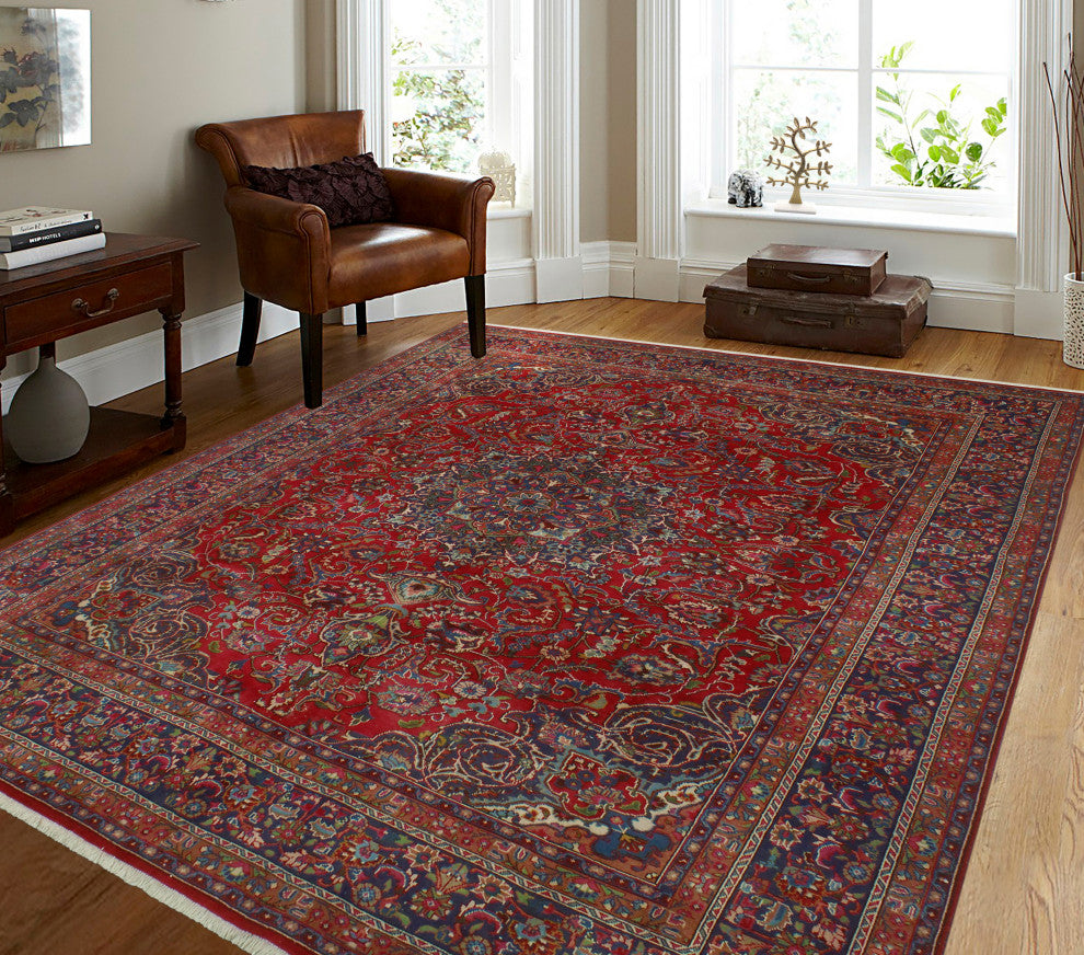 Fine Vintage Distressed Arleth Red Rug