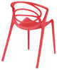 Modern Urban Contemporary Dining Side Chair, Red Plastic