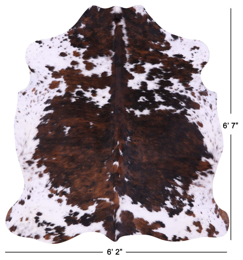Natural Cowhide Rug 6' 7" X 6' 2" C1591
