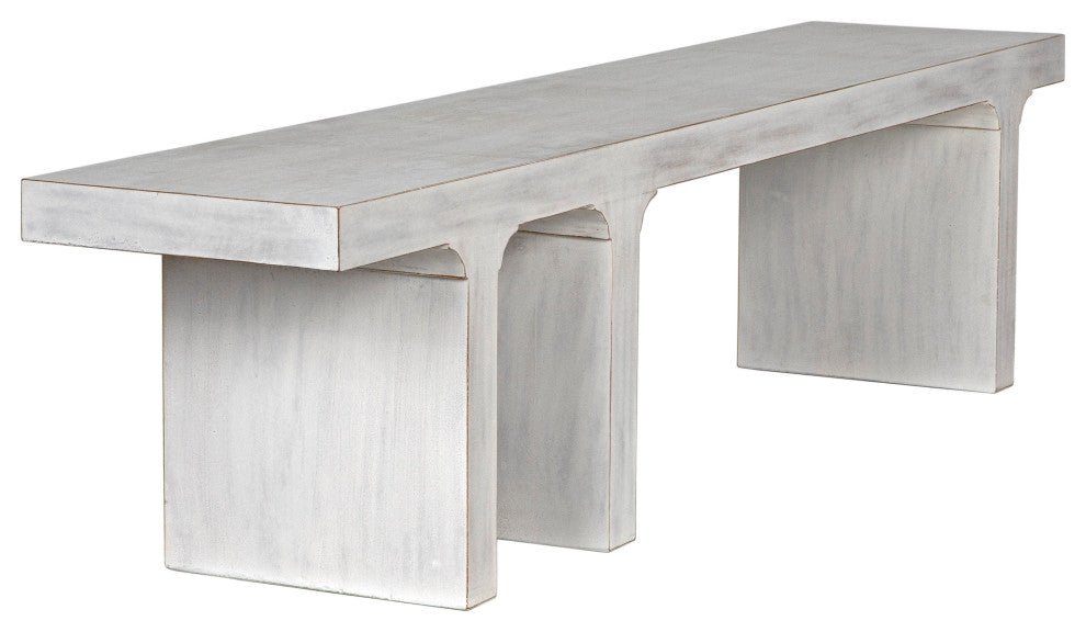 Noir Furniture Kir Bench, White Wash