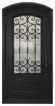 Envidia 46"x96" Wrought Iron Door, 8" Jamb, Aged Bronze Patina, Left Hand