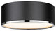 Zlite 2303F3-MB-CH 3-Light Flush Mount, Matte Black