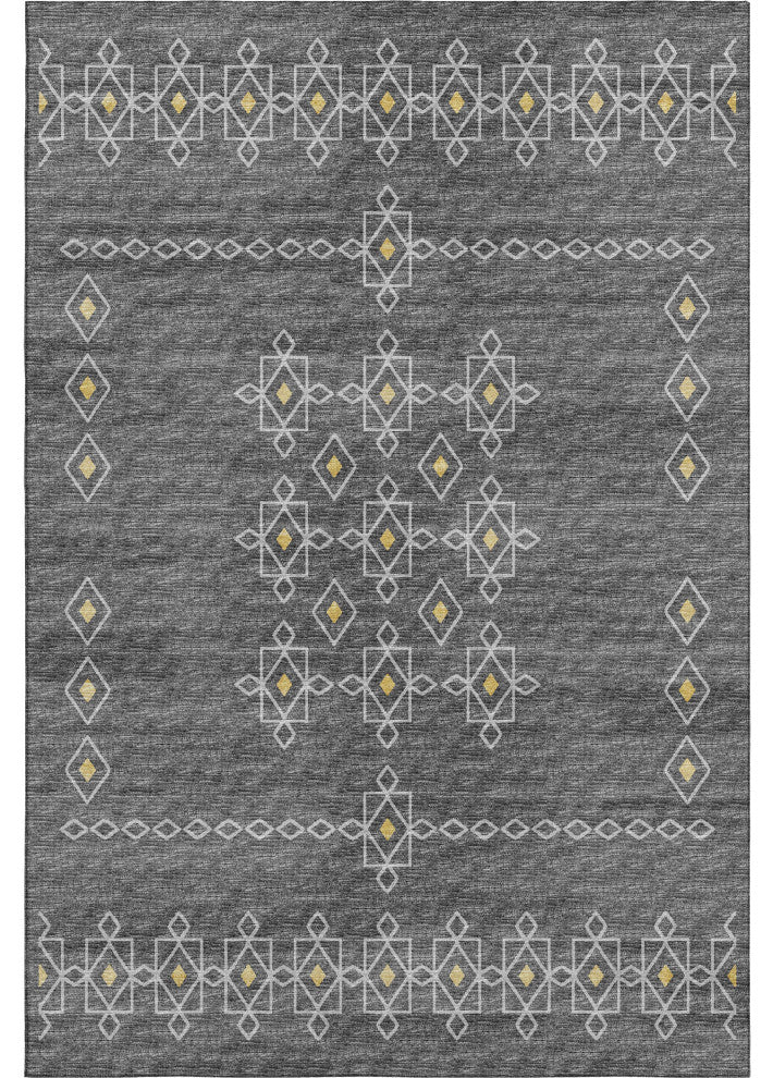 Addison Premium Washable Mayfield AMF109 Gray 10'' x 14'' Rug