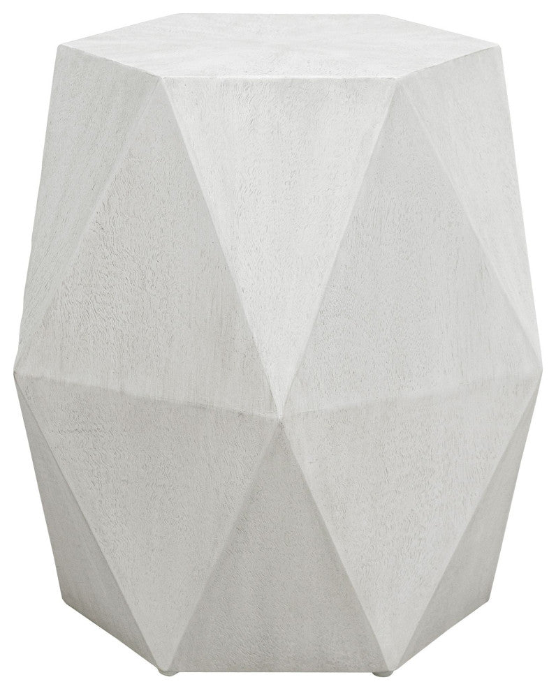 Uttermost Volker White Geometric Accent Table