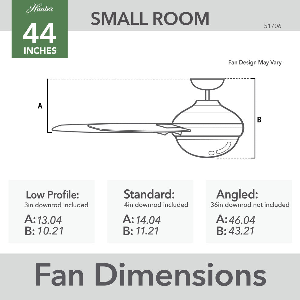 Erling Ceiling Fan, LED Light Kit and Pull Chain, Burnished Brass, 44"