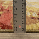 Saturn Abstract Horizons Beige/Multi Wool Blend Area Rug 2' x 3'
