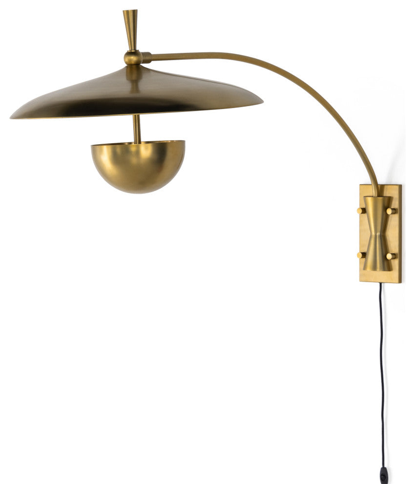 Bennington Sconce-Antique Brass Iron
