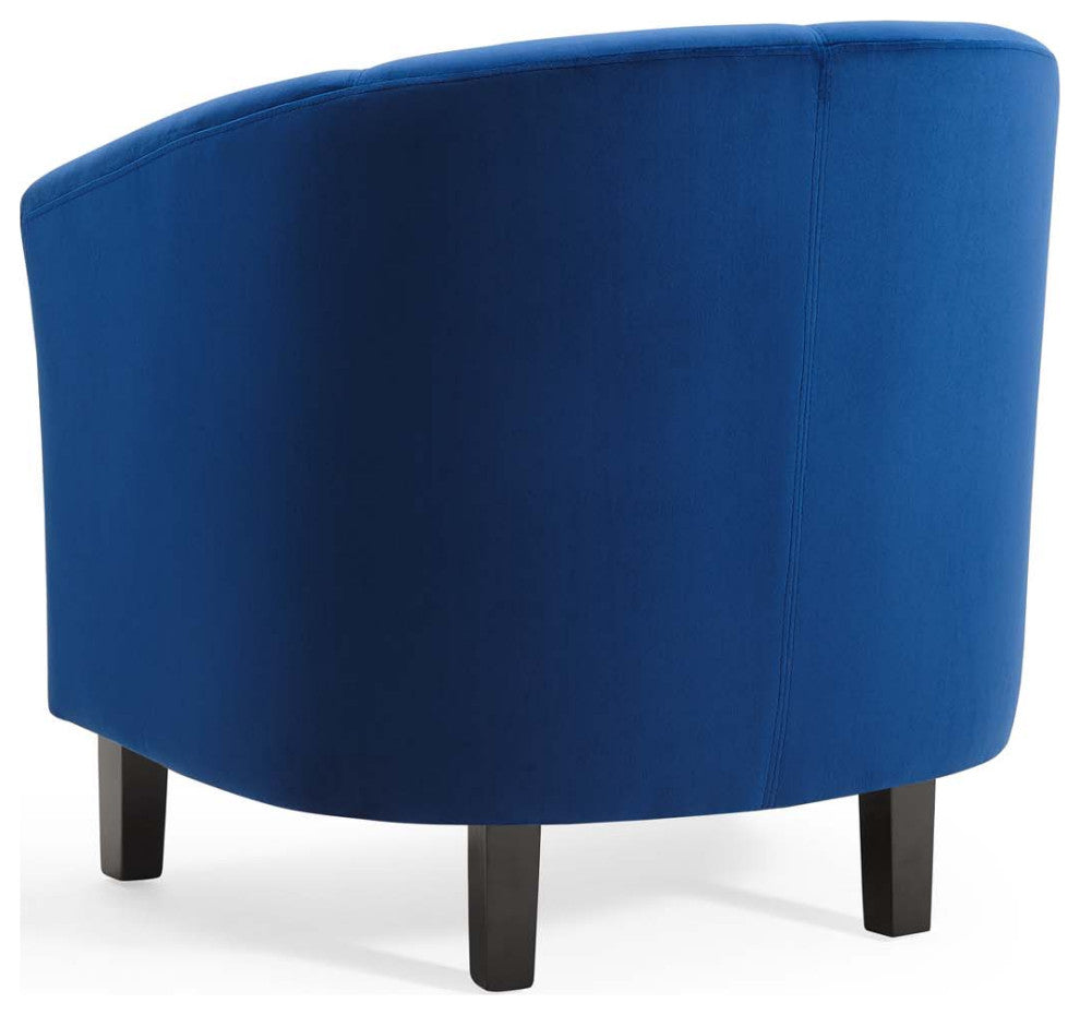 Armchair Accent Chair, Velvet, Blue Navy, Modern, Living Lounge Hospitality