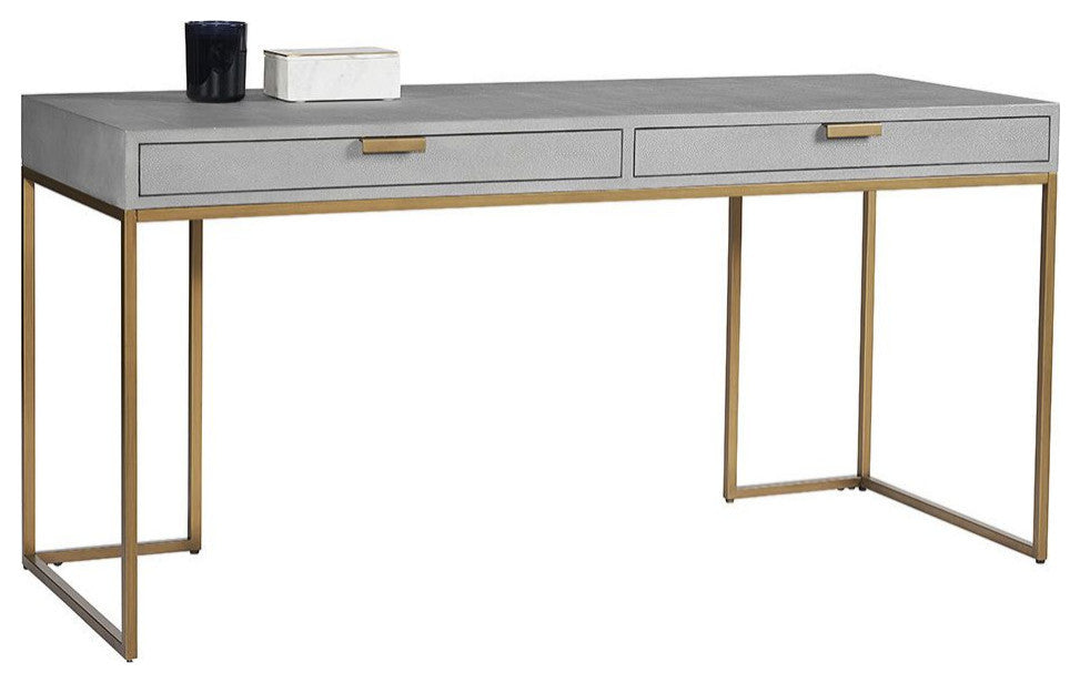 Jiro Desk, Shagreen Leather