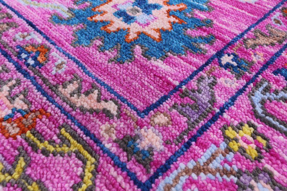 6' 2" X 9' 1" Handmade Turkish Oushak Wool Rug - Q13658