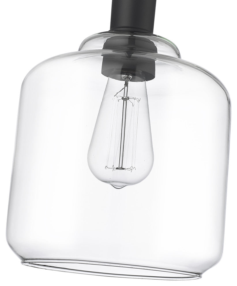 Asheville 1-Light 8" Pendant Light, Matte Black