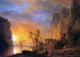 Albert Bierstadt Sunset in the Rockies, Gallery Wrapped Canvas Print, 18"x27"