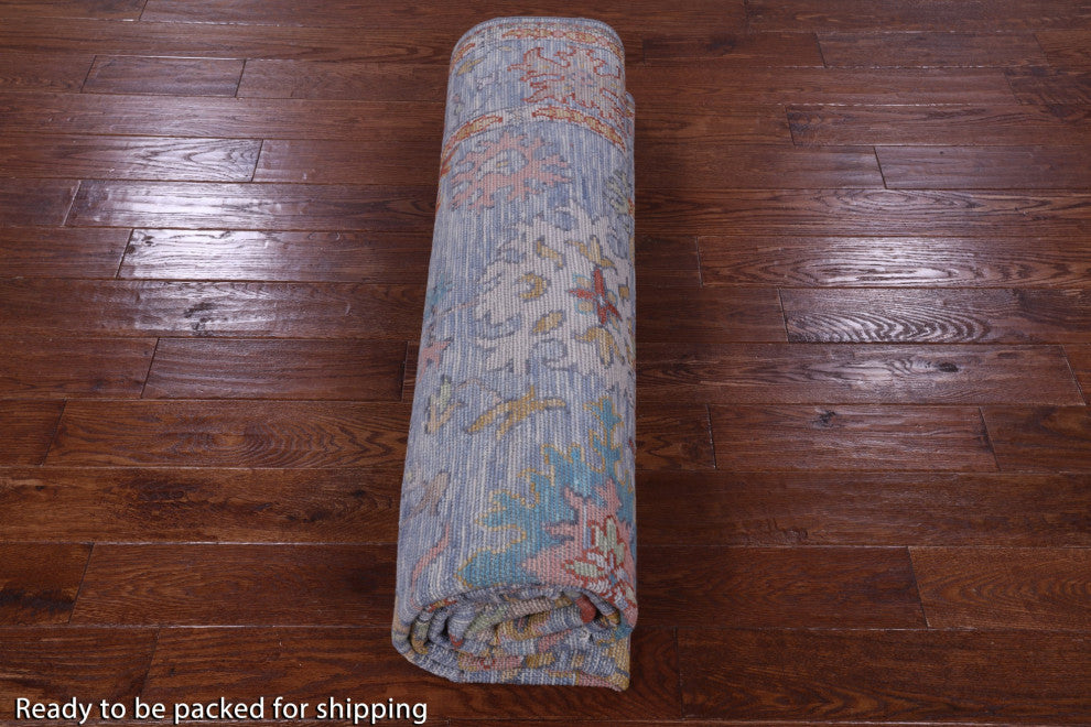 Hand Knotted Turkish Oushak Wool Rug 8' 0" X 9' 10" - Q13480