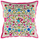 Surya Pavo PVO-001 18"x18" Pillow Kit, Pink/Yellow/Khaki/Blue/Blue/Green