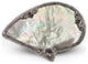 South Sea Shell Plate with Repose Silver set with Amethyst or Red Garnets, Purpl