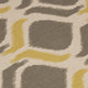 GDF Studio Kalee Contemporary Fabric Slipper Accent Chair, Set of 2, Yellow and Gray Ikat Pattern/ Matte Black