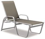 Aruba II 4-Position High Bed Chaise, Textured White, Augustine Oyster
