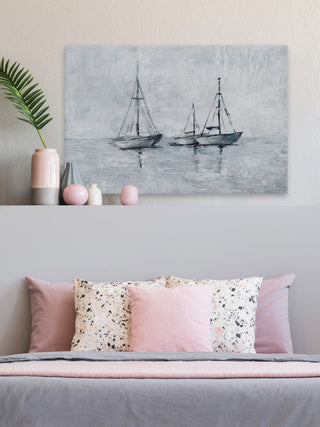 "Sails Down" Painting Print on Wrapped Canvas, 18x12