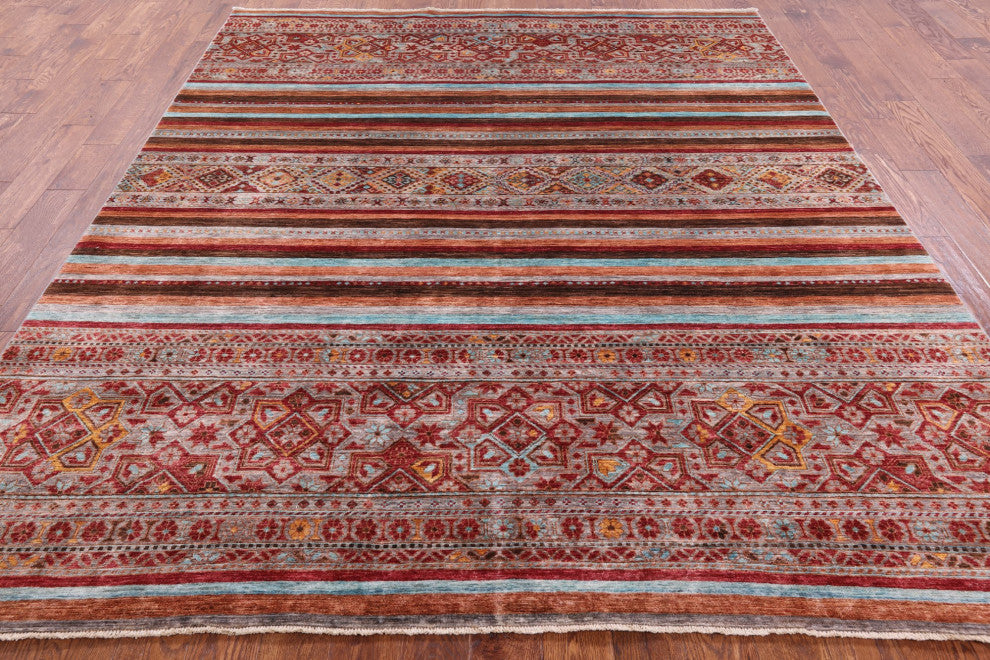 Khorjin Tribal Handmade Wool Rug 8' 2" X 9' 8" Q7413