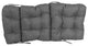 22"X45" Spun Polyester Solid Outdoor Tufted Chair Cushion, Cool Gray