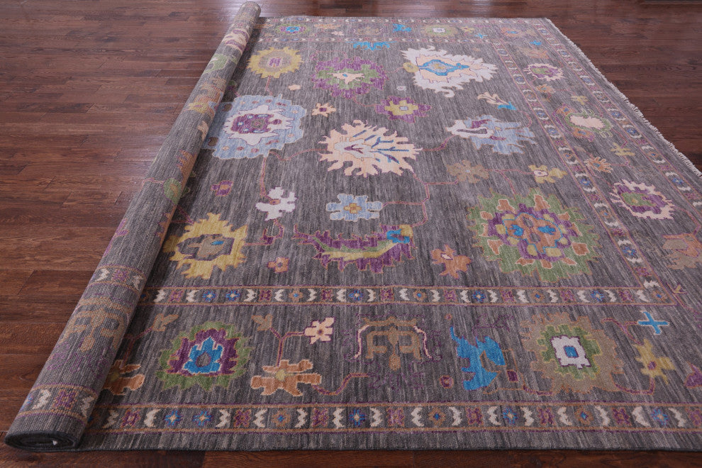 12' 3" X 15' 6" Turkish Oushak Hand-Knotted Wool Rug - Q15832