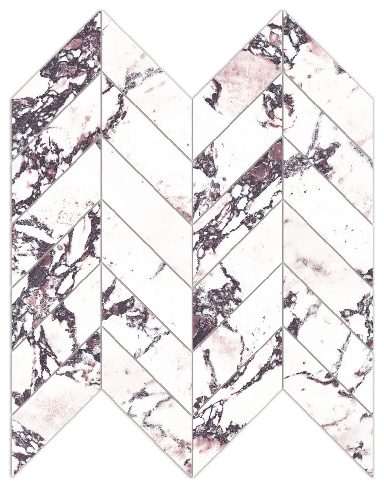 Touche Chevron Rubis Porcelain Floor/Wall Tile