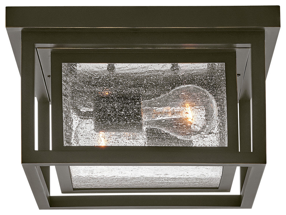 Hinkley Republic Small Flush Mount, Oil Rubbed Bronze