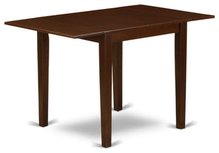 Dining Set For 5- Four Chairs, Table, Mahogany Finish Wood Structure