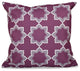 Bohemian, Geometric Outdoor Pillow, Purple, 18"x18"