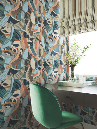 Fauvist Flock Wallpaper