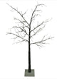 LED Lighted Flocked Christmas Twig Tree Outdoor Yard Art Decoration, Warm Clear