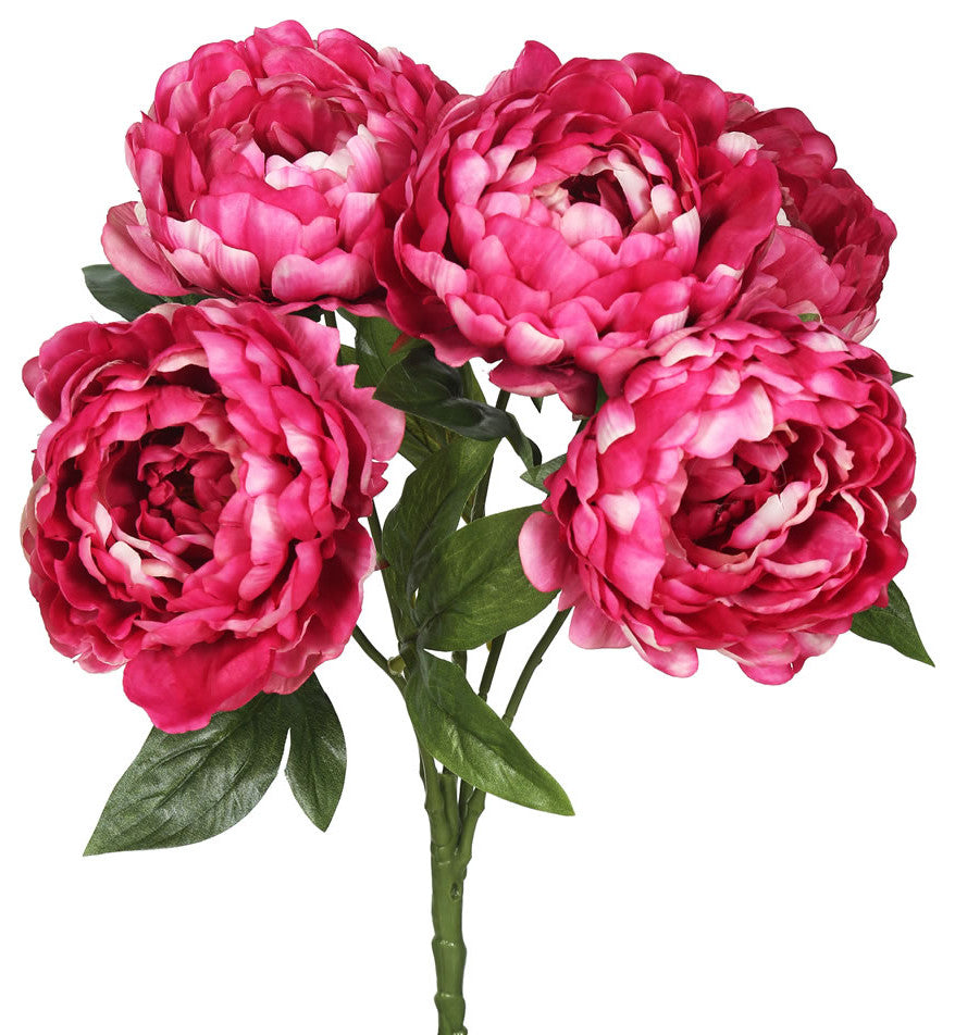 Vickerman 20" Hot Pink Peony Bunch