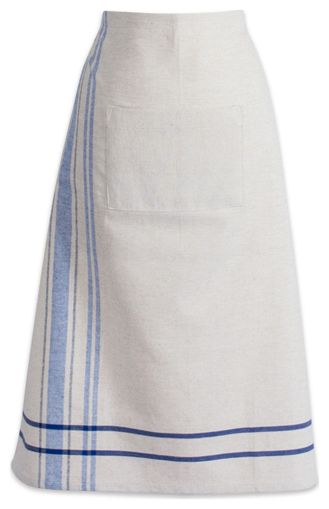 Nautical Blue French Stripe Bistro Apron