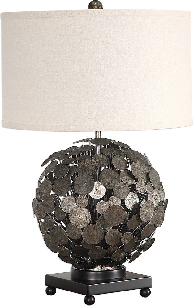 New Uttermost Callisto Steel Disk Table Lamp