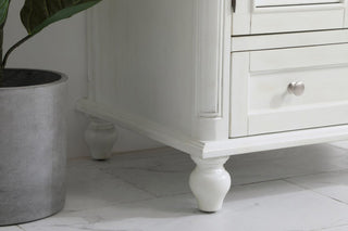 Home Living Single Bathroom Vanity, Antique White, 30"