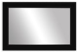 Porter Black Framed Mirror, 28"x24"