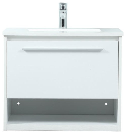 Elegant Decor Roman Bathroom Vanity White