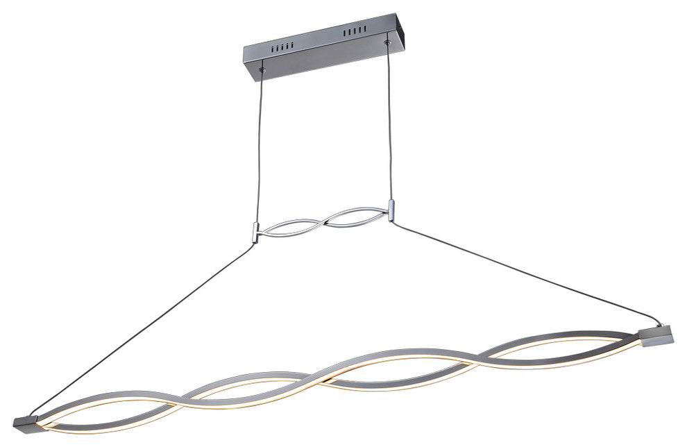 PLC 1 Ceiling Twist Pendant, Polished Chrome