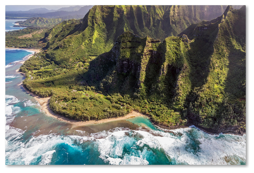 Pierre Leclerc 'Kee Beach Aerial View' Canvas Art, 24x16