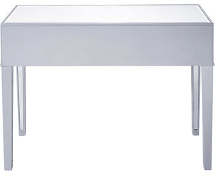 Desk 42" W X 18" D X 30" H, Antique Silver Paint