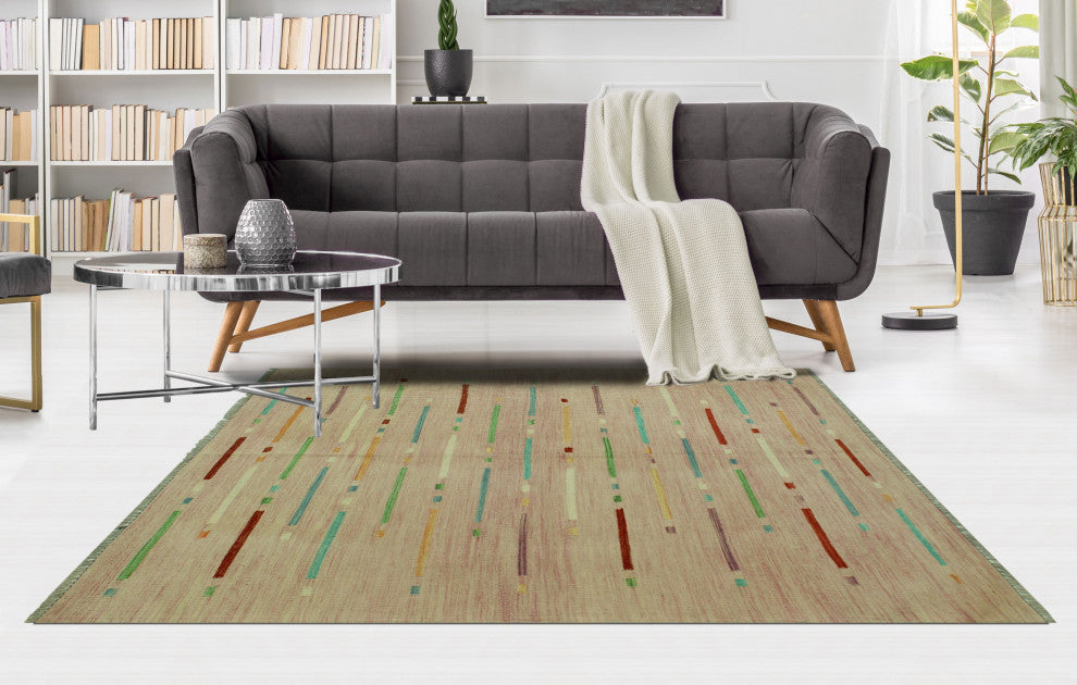Winchester Kilim Tod Purple/Rust Rug, 4'1x6'0